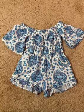 Limited Too Paisley Off-Shoulder Romper